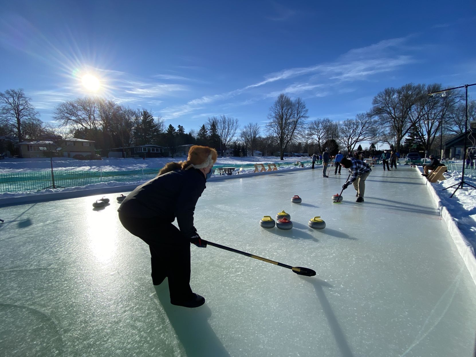Outdoor Curling in Monona